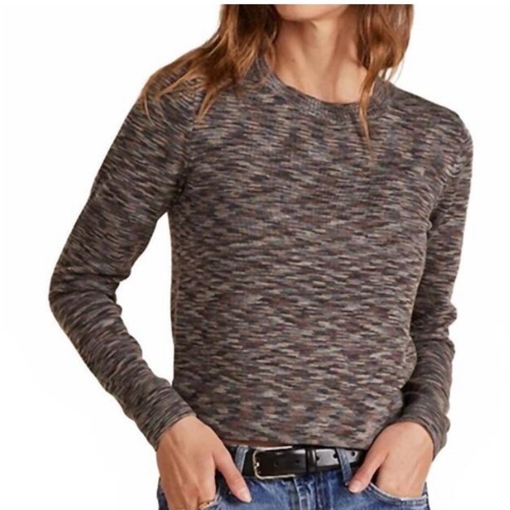 BNWT Bobi Rib Crewneck Sweater in Space Dye Size XS